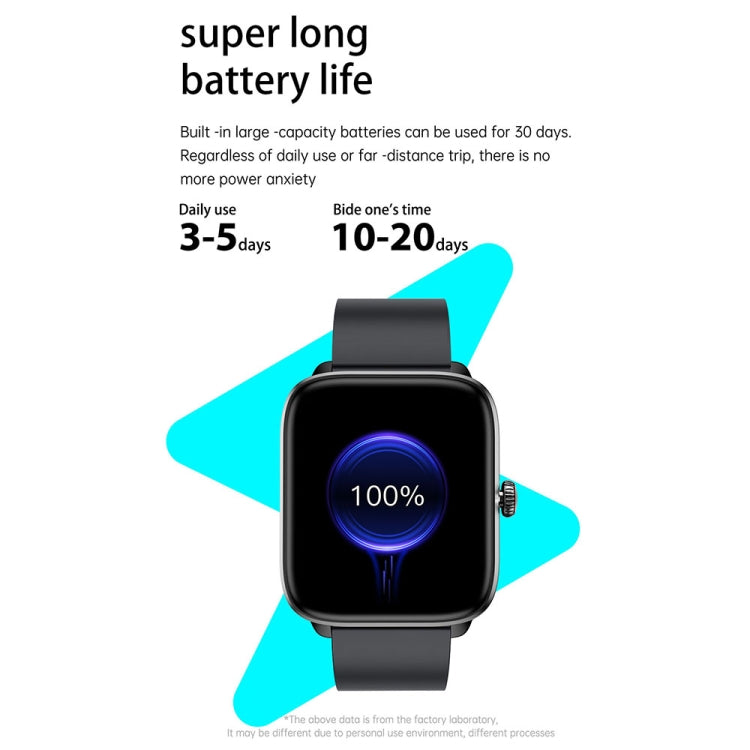 T20 1.96 inch IP67 Waterproof Silicone Band Smart Watch, Supports Dual-mode Bluetooth Call / Heart Rate Monitoring(Blue) - Smart Watches by PMC TechLife | Online Shopping South Africa | PMC TechLife