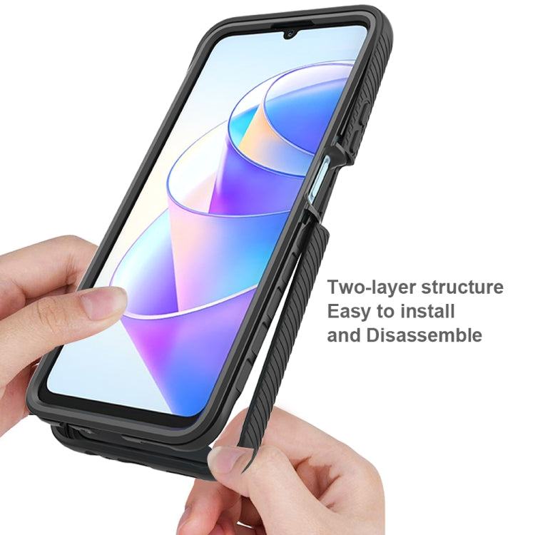For Honor X8a Starry Sky Full Body Hybrid Shockproof Phone Case with PET Film(Purple) - free shipping - PMC TechLife - Order now!