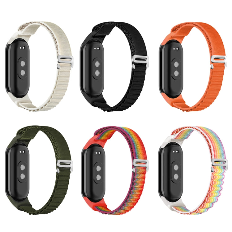 For Xiaomi Mi Band 8 Loop Nylon Watch Band(Orange) - Watch Bands by PMC TechLife | Online Shopping South Africa | PMC TechLife