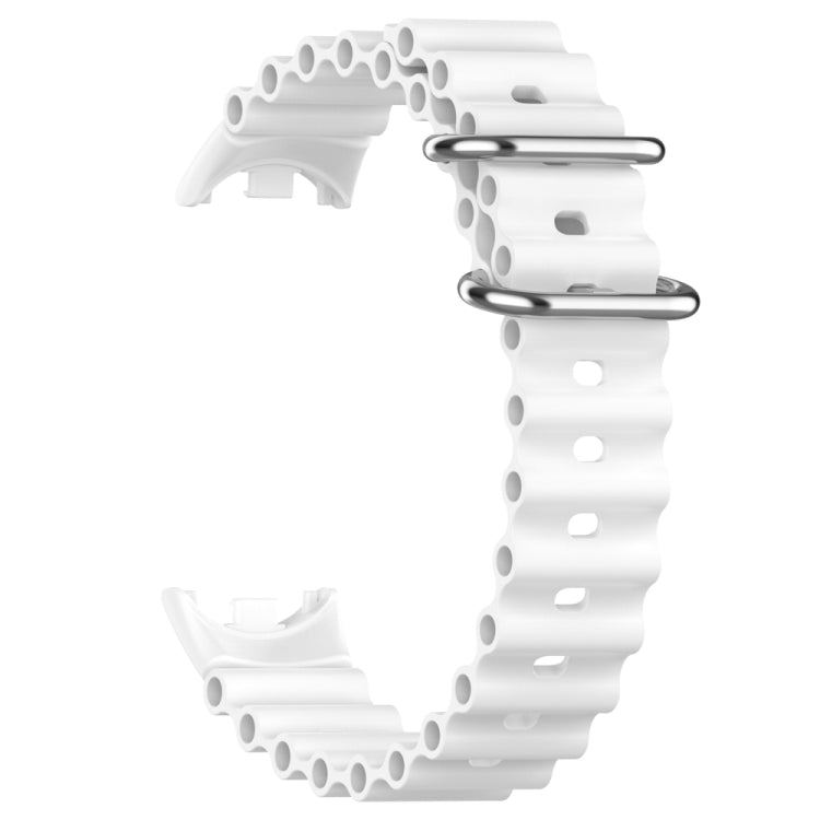 For Xiaomi Mi Band 8 Ocean Silicone Watch Band(White) - Watch Bands by PMC TechLife | Online Shopping South Africa | PMC TechLife