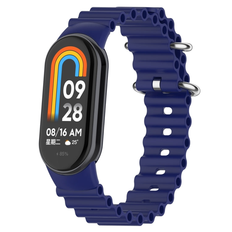For Xiaomi Mi Band 8 Ocean Silicone Watch Band(Blue) - Watch Bands by PMC TechLife | Online Shopping South Africa | PMC TechLife