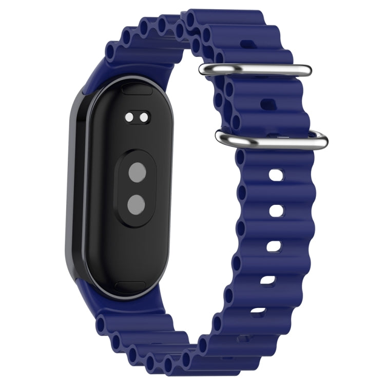 For Xiaomi Mi Band 8 Ocean Silicone Watch Band(Blue) - Watch Bands by PMC TechLife | Online Shopping South Africa | PMC TechLife