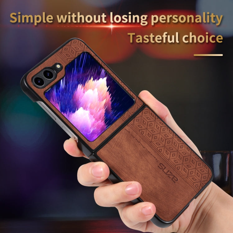 For Samsung Galaxy Z Flip5 AZNS 3D Embossed Skin Feel Phone Case(Brown) - free shipping - PMC TechLife - Order now!
