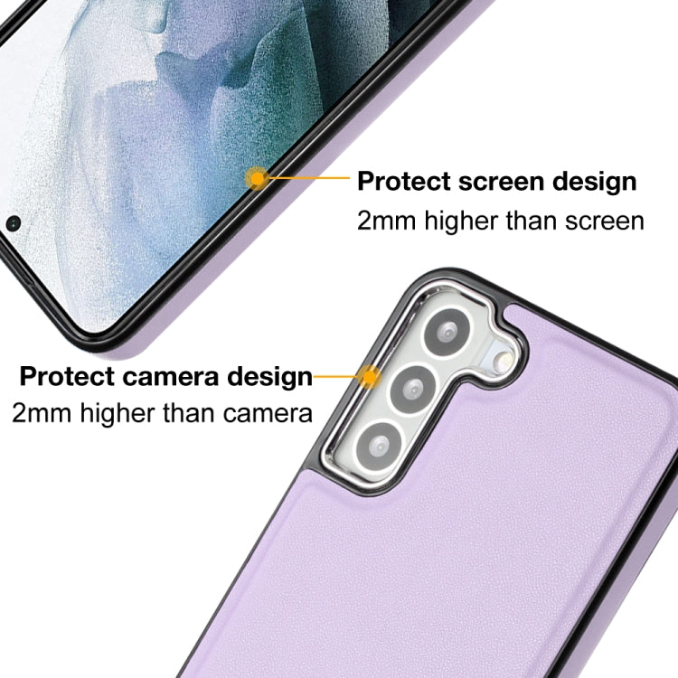 For Samsung Galaxy S22+ 5G Leather Texture Full Coverage Phone Case(Purple) - free shipping - PMC TechLife - Order now!