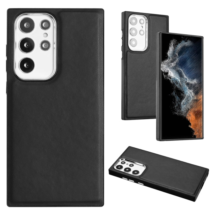 For Samsung Galaxy S22 Ultra 5G Leather Texture Full Coverage Phone Case(Black) - free shipping - PMC TechLife - Order now!