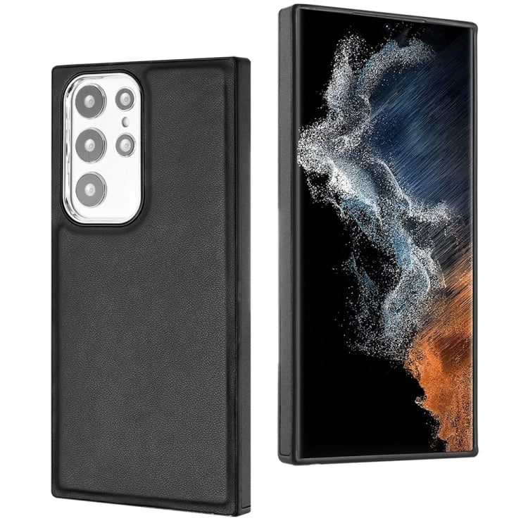 For Samsung Galaxy S22 Ultra 5G Leather Texture Full Coverage Phone Case(Black) - free shipping - PMC TechLife - Order now!