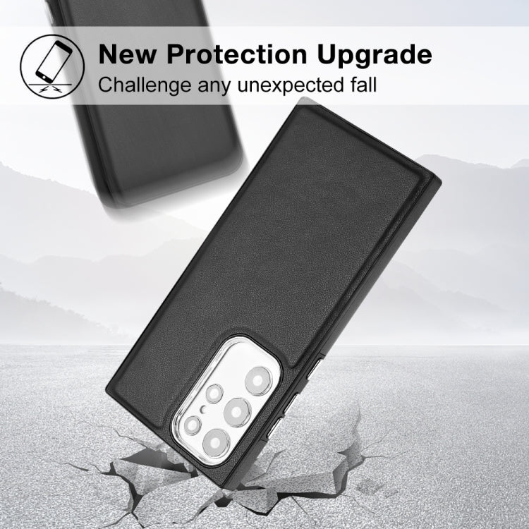 For Samsung Galaxy S22 Ultra 5G Leather Texture Full Coverage Phone Case(Black) - free shipping - PMC TechLife - Order now!