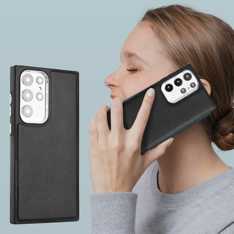For Samsung Galaxy S22 Ultra 5G Leather Texture Full Coverage Phone Case(Black) - free shipping - PMC TechLife - Order now!