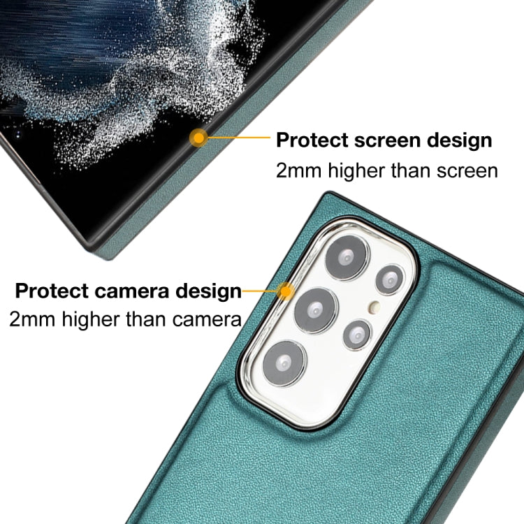 For Samsung Galaxy S23 Ultra Leather Texture Full Coverage Phone Case(Green) - free shipping - PMC TechLife - Order now!