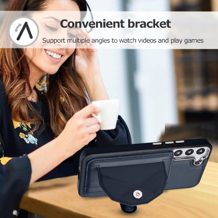 For Samsung Galaxy S23+ Shockproof Leather Phone Case with Card Holder(Blue) - free shipping - PMC TechLife - Order now!