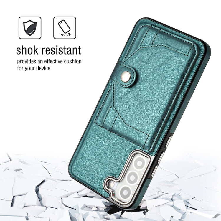 For Samsung Galaxy S23 Shockproof Leather Phone Case with Card Holder(Green) - free shipping - PMC TechLife - Order now!