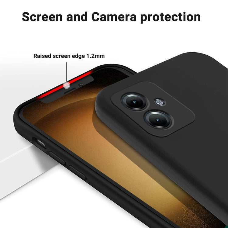 For Motorola Moto G54 5G Solid Color Liquid Silicone Dropproof Full Coverage Phone Case(Black) - Motorola Cases by PMC TechLife | Online Shopping South Africa | PMC TechLife | Buy Now Pay Later Mobicred