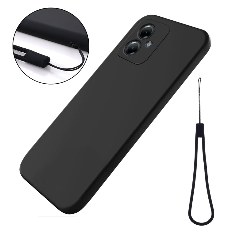 For Motorola Moto G54 5G Solid Color Liquid Silicone Dropproof Full Coverage Phone Case(Black) - Motorola Cases by PMC TechLife | Online Shopping South Africa | PMC TechLife | Buy Now Pay Later Mobicred