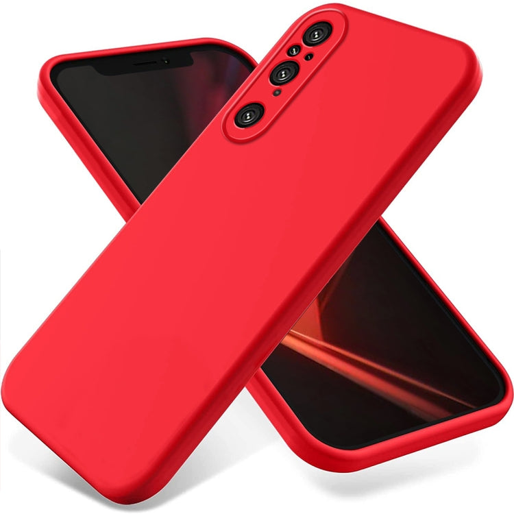 For Sony Xperia 1 V Pure Color Liquid Silicone Shockproof Phone Case(Red) - free shipping - PMC TechLife - Order now!