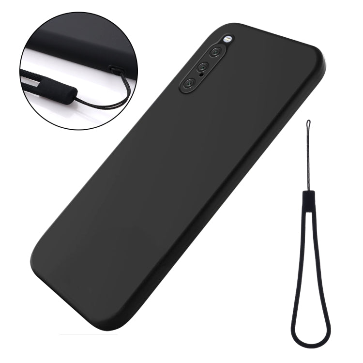 For Sony Xperia 10 V Pure Color Liquid Silicone Shockproof Phone Case(Black) - Sony Cases by PMC TechLife | Online Shopping South Africa | PMC TechLife | Buy Now Pay Later Mobicred