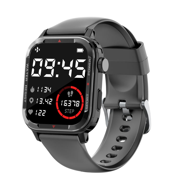 G96 1.85 inch HD Square Screen Rugged Smart Watch Support Bluetooth Calling/Heart Rate Monitoring/Blood Oxygen Monitoring(Black) - Smart Watches by PMC TechLife | Online Shopping South Africa | PMC TechLife