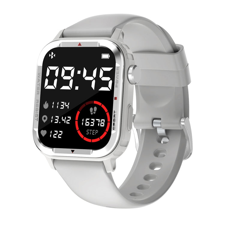 G96 1.85 inch HD Square Screen Rugged Smart Watch Support Bluetooth Calling/Heart Rate Monitoring/Blood Oxygen Monitoring(Grey) - Smart Watches by PMC TechLife | Online Shopping South Africa | PMC TechLife