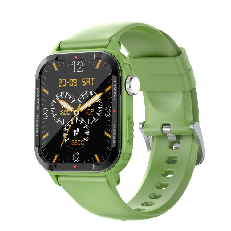 G96 1.85 inch HD Square Screen Rugged Smart Watch Support Bluetooth Calling/Heart Rate Monitoring/Blood Oxygen Monitoring(Green) - Smart Watches by PMC TechLife | Online Shopping South Africa | PMC TechLife