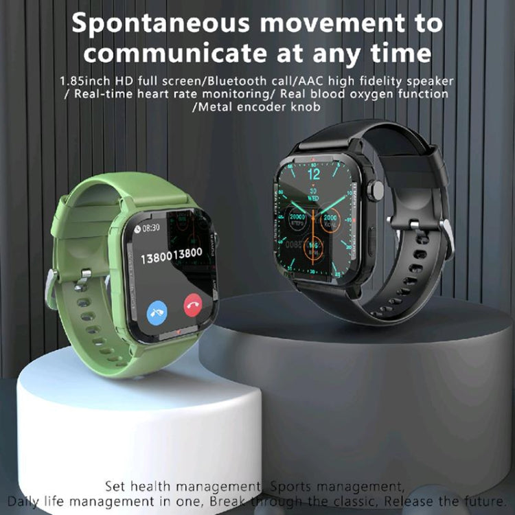G96 1.85 inch HD Square Screen Rugged Smart Watch Support Bluetooth Calling/Heart Rate Monitoring/Blood Oxygen Monitoring(Black) - Smart Watches by PMC TechLife | Online Shopping South Africa | PMC TechLife