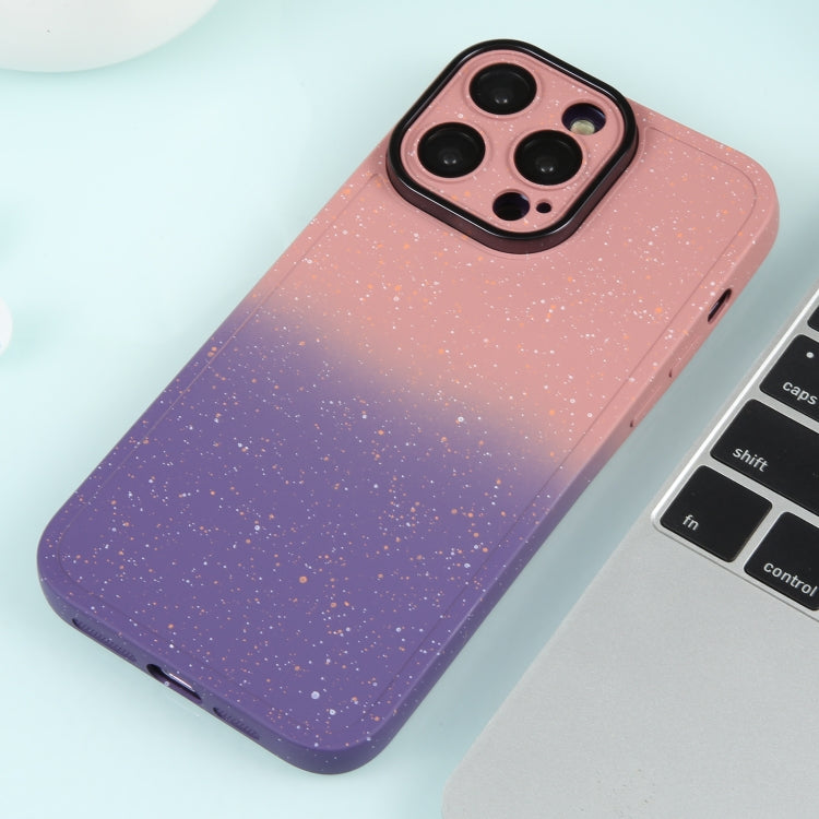 For iPhone 11 Gradient Starry Silicone Phone Case with Lens Film(Pink Purple) - free shipping - PMC TechLife - Order now!