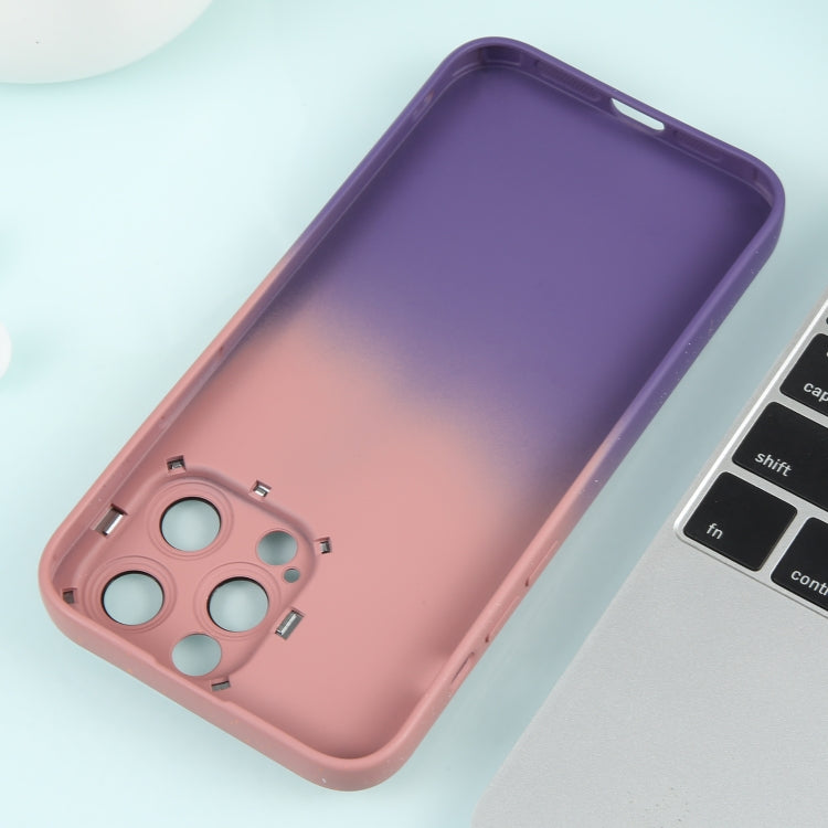 For iPhone 11 Gradient Starry Silicone Phone Case with Lens Film(Pink Purple) - free shipping - PMC TechLife - Order now!