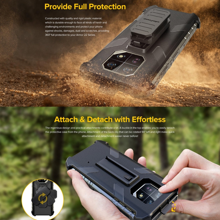 For Ulefone Armor 22 Ulefone Back Clip Phone Case with Carabiner(Black) - Ulefone Cases by Ulefone | Online Shopping South Africa | PMC TechLife | Buy Now Pay Later Mobicred