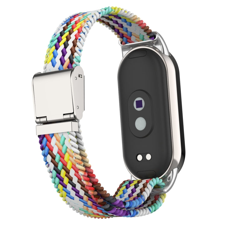 For Xiaomi Mi Band 8 Metal Head + Adjustable Nylon Braided Steel Buckle Watch Band(Color) - Watch Bands by PMC TechLife | Online Shopping South Africa | PMC TechLife
