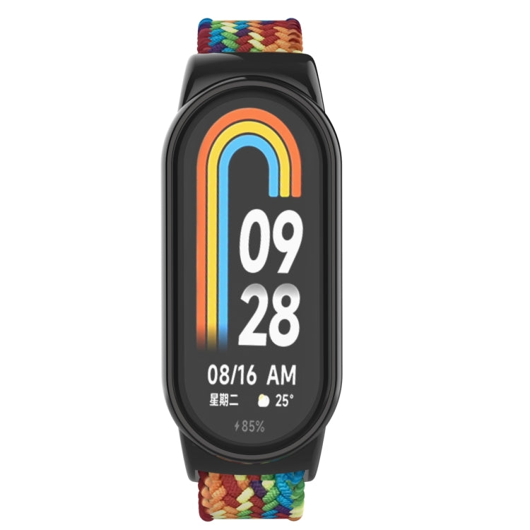 For Xiaomi Mi Band 8 Metal Head + Adjustable Nylon Braided Steel Buckle Watch Band(Colorful) - Watch Bands by PMC TechLife | Online Shopping South Africa | PMC TechLife