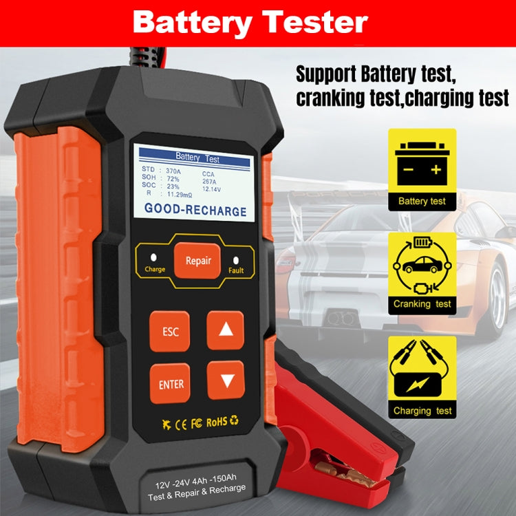 KONNWEI KW520 12V / 24V 3 in 1 Car Battery Tester with Detection & Repair & Charging Function(EU Plug) - Code Readers & Scan Tools by KONNWEI | Online Shopping South Africa | PMC TechLife | Buy Now Pay Later Mobicred