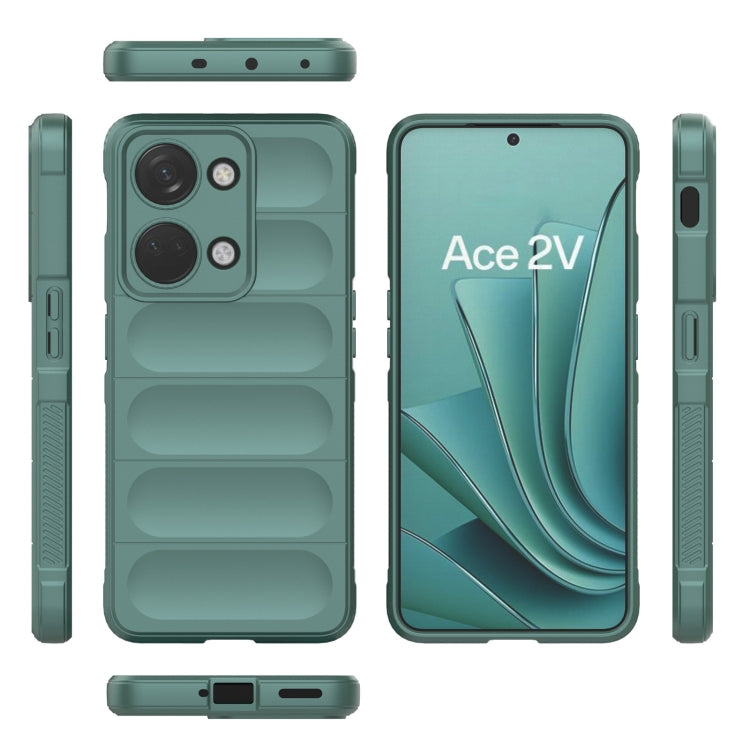 For OnePlus Ace 2V Magic Shield TPU + Flannel Phone Case(Dark Green) - free shipping - PMC TechLife - Order now!