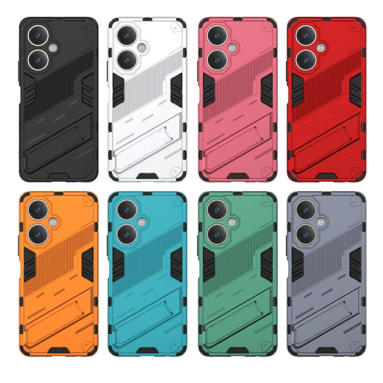 For vivo Y27 4G Global Punk Armor 2 in 1 PC + TPU Phone Case with Holder(Red) - free shipping - PMC TechLife - Order now!