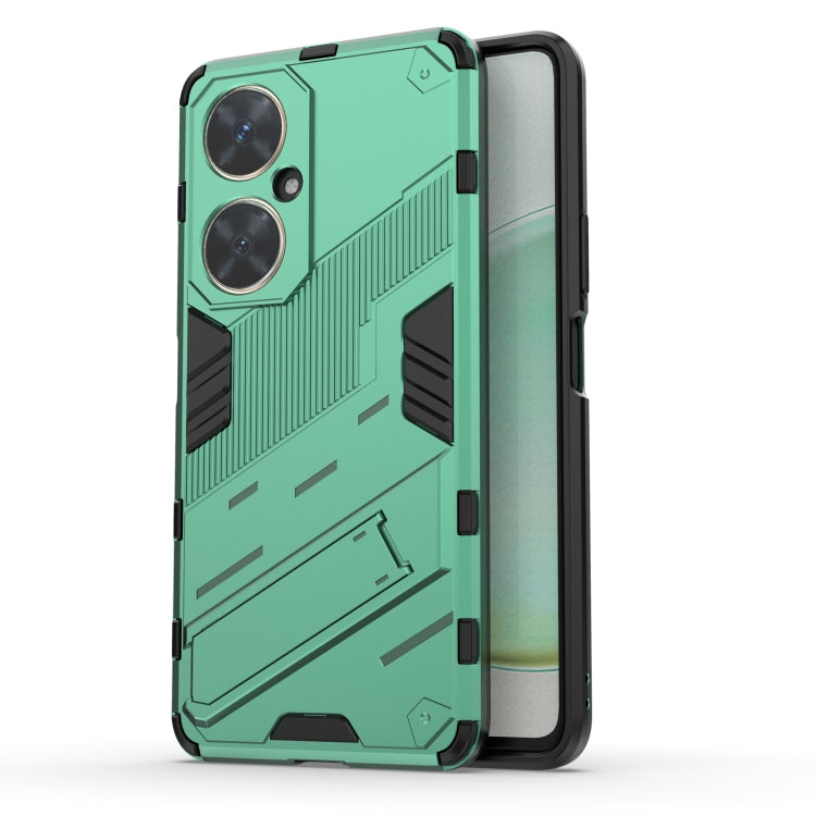 For Huawei nova 11i 4G Punk Armor 2 in 1 PC + TPU Phone Case with Holder(Green) - Huawei Cases by PMC TechLife | Online Shopping South Africa | PMC TechLife | Buy Now Pay Later Mobicred