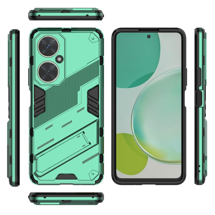 For Huawei nova 11i 4G Punk Armor 2 in 1 PC + TPU Phone Case with Holder(Green) - Huawei Cases by PMC TechLife | Online Shopping South Africa | PMC TechLife | Buy Now Pay Later Mobicred