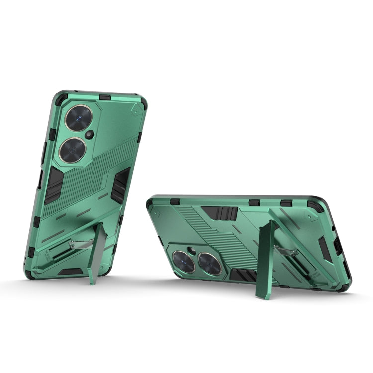 For Huawei nova 11i 4G Punk Armor 2 in 1 PC + TPU Phone Case with Holder(Green) - Huawei Cases by PMC TechLife | Online Shopping South Africa | PMC TechLife | Buy Now Pay Later Mobicred