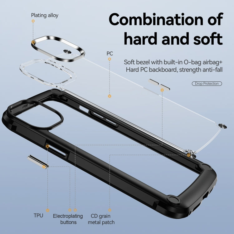 For iPhone 15 Pro TPU + PC Lens Protection Phone Case(Black) - free shipping - PMC TechLife - Order now!