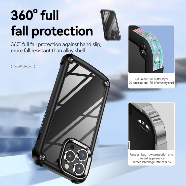 For iPhone 15 Pro TPU + PC Lens Protection Phone Case(Black) - free shipping - PMC TechLife - Order now!