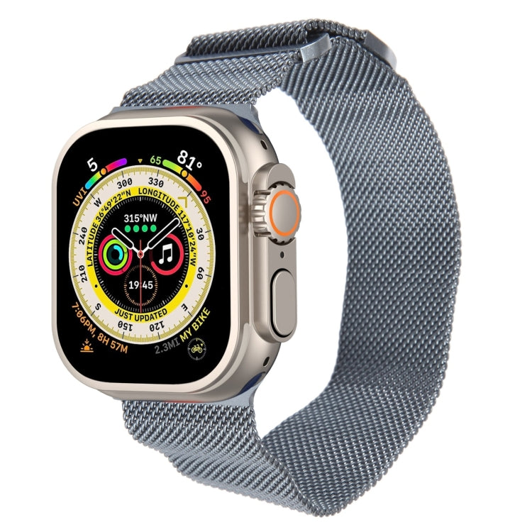 For Apple Watch Ultra 49mm Milanese Metal Magnetic Watch Band(Space Grey) - Watch Bands by PMC TechLife | Online Shopping South Africa | PMC TechLife