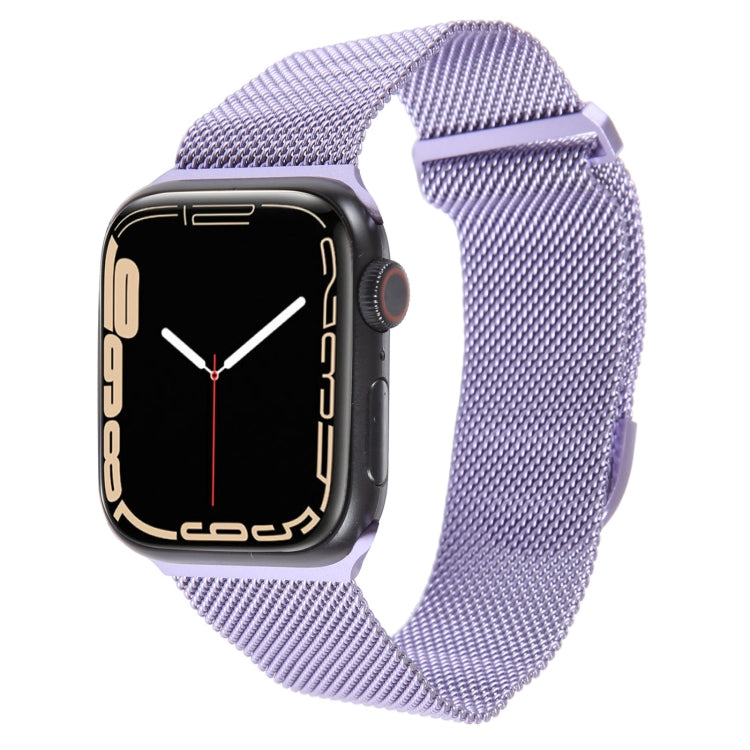 For Apple Watch 8 41mm Milanese Metal Magnetic Watch Band(Lavender Purple) - Watch Bands by PMC TechLife | Online Shopping South Africa | PMC TechLife