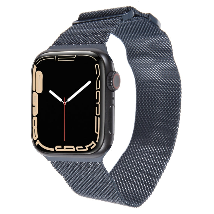 For Apple Watch 8 45mm Milanese Metal Magnetic Watch Band(Midnight Blue) - Watch Bands by PMC TechLife | Online Shopping South Africa | PMC TechLife