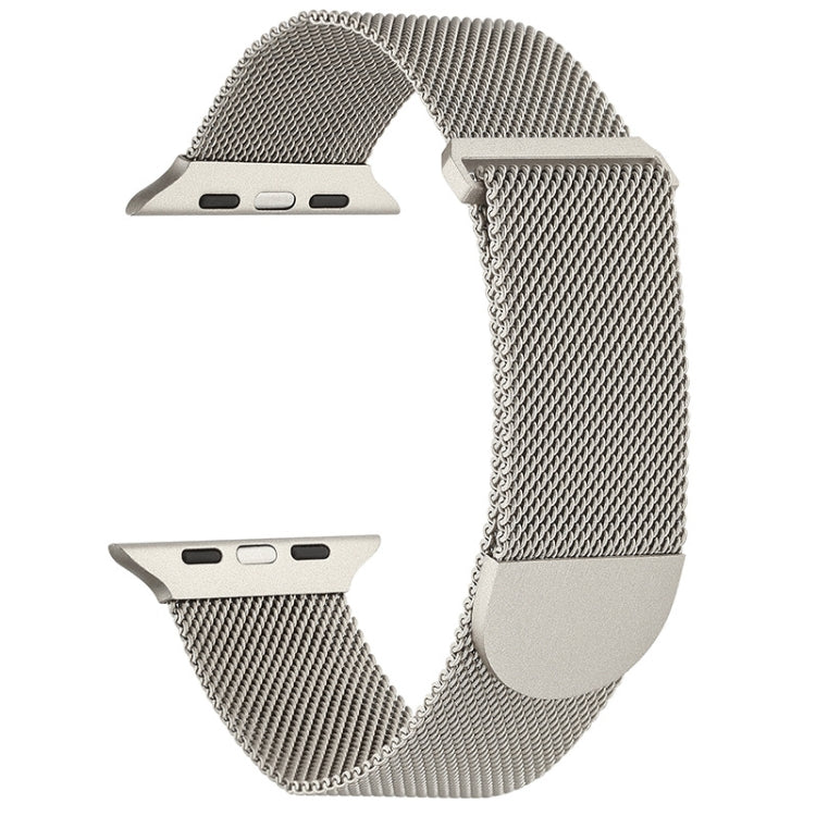 For Apple Watch SE 2022 44mm Milanese Metal Magnetic Watch Band(Starlight) - Watch Bands by PMC TechLife | Online Shopping South Africa | PMC TechLife