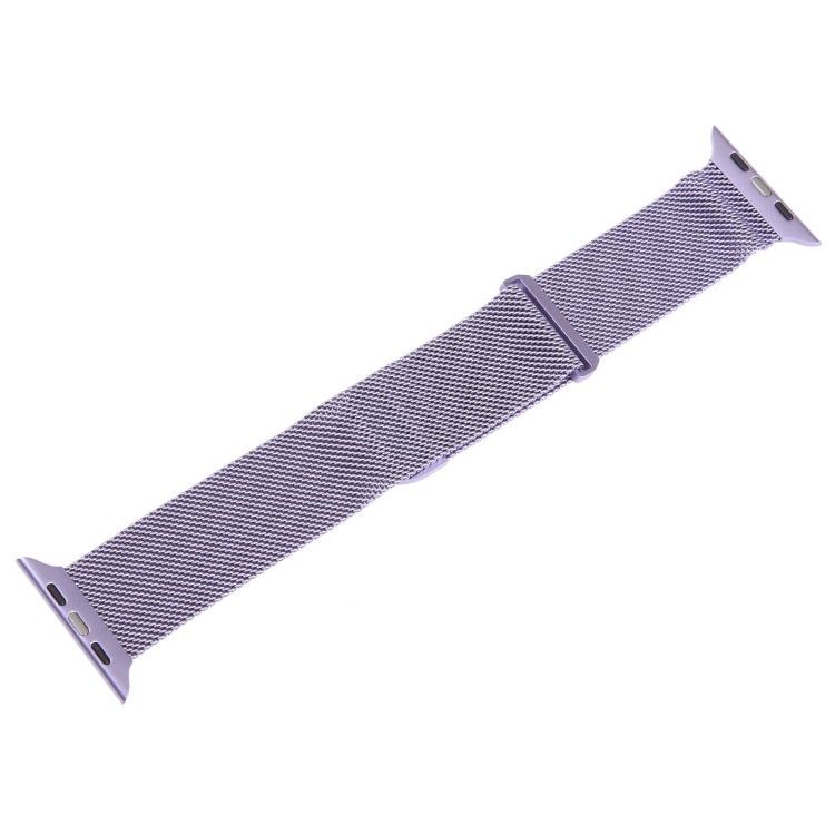 For Apple Watch 7 45mm Milanese Metal Magnetic Watch Band(Lavender Purple) - Watch Bands by PMC TechLife | Online Shopping South Africa | PMC TechLife