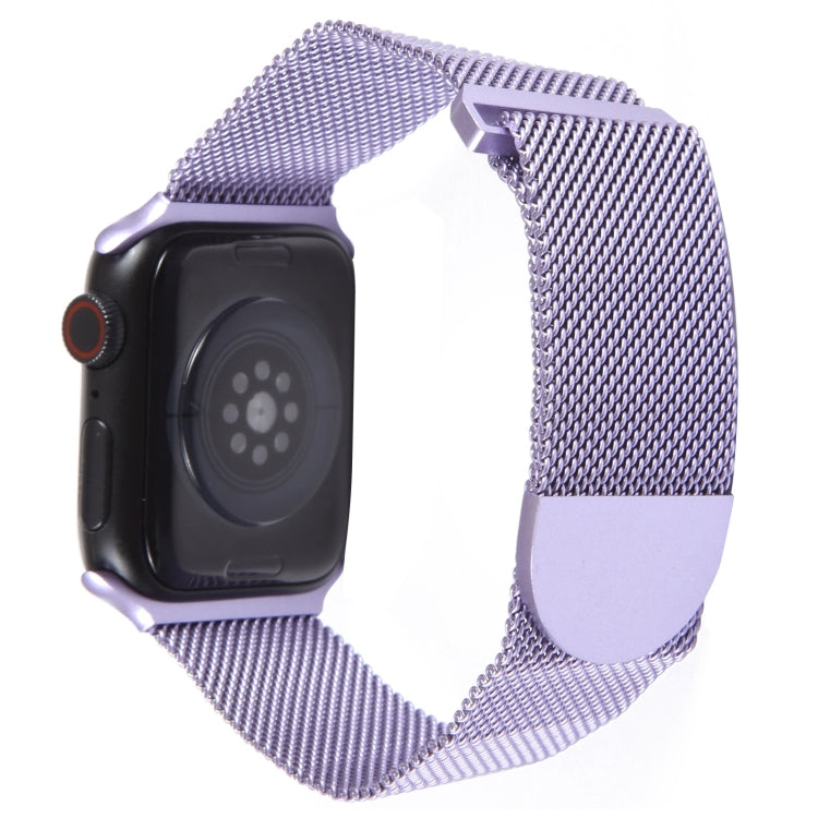 For Apple Watch 7 45mm Milanese Metal Magnetic Watch Band(Lavender Purple) - Watch Bands by PMC TechLife | Online Shopping South Africa | PMC TechLife