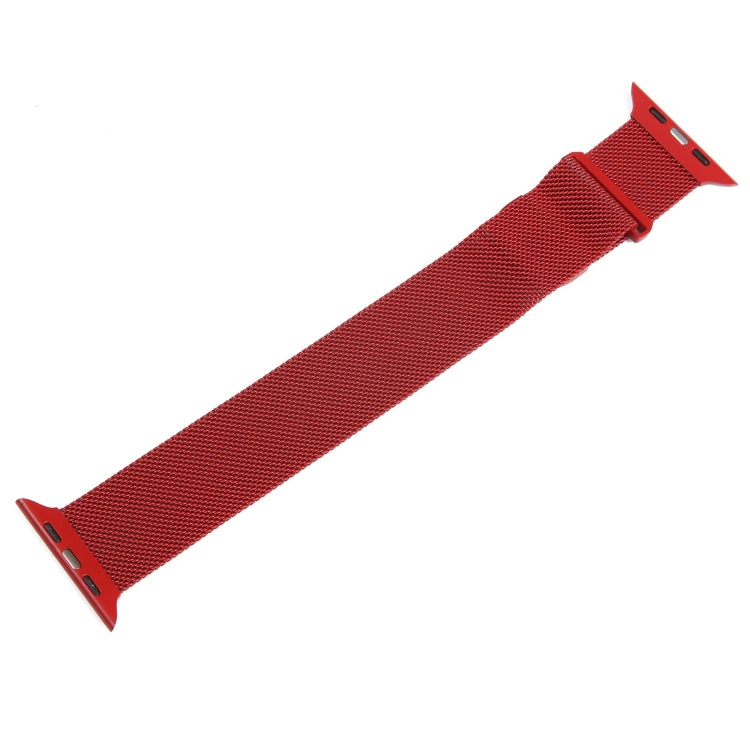 For Apple Watch SE 44mm Milanese Metal Magnetic Watch Band(Red) - Watch Bands by PMC TechLife | Online Shopping South Africa | PMC TechLife