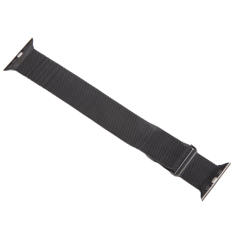 For Apple Watch SE 44mm Milanese Metal Magnetic Watch Band(Black) - Watch Bands by PMC TechLife | Online Shopping South Africa | PMC TechLife