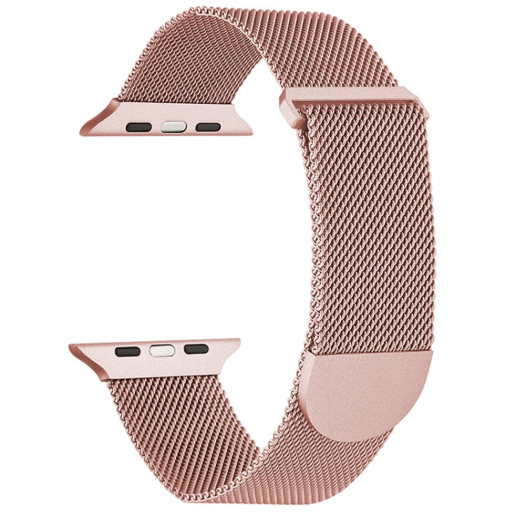 For Apple Watch 6 44mm Milanese Metal Magnetic Watch Band(Pink) - Watch Bands by PMC TechLife | Online Shopping South Africa | PMC TechLife