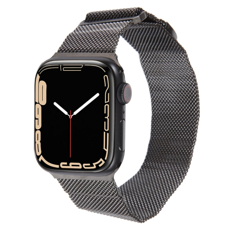 For Apple Watch 3 38mm Milanese Metal Magnetic Watch Band(Gunmetal) - Watch Bands by PMC TechLife | Online Shopping South Africa | PMC TechLife