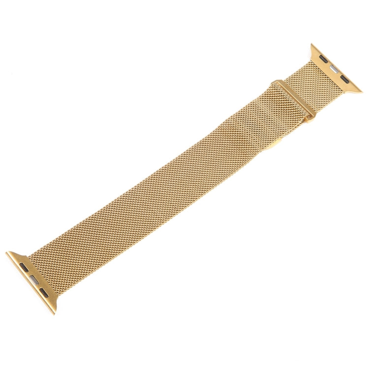 For Apple Watch 3 38mm Milanese Metal Magnetic Watch Band(Gold) - Watch Bands by PMC TechLife | Online Shopping South Africa | PMC TechLife