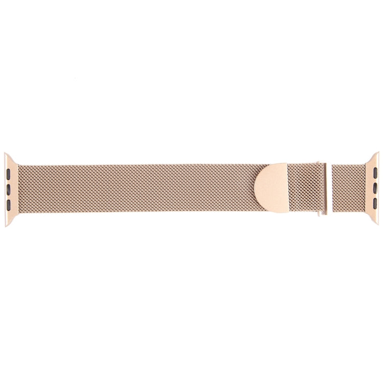 For Apple Watch 3 38mm Milanese Metal Magnetic Watch Band(Retro Gold) - Watch Bands by PMC TechLife | Online Shopping South Africa | PMC TechLife
