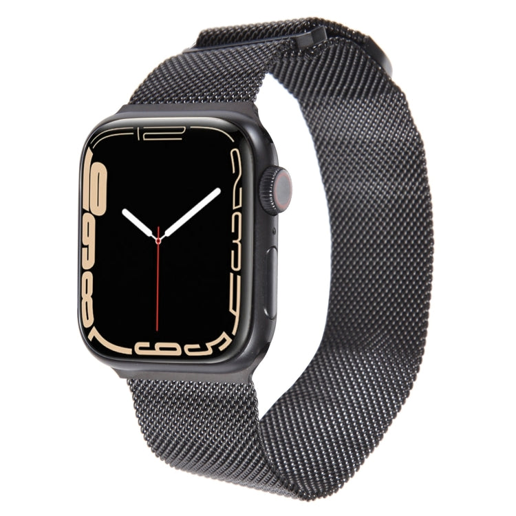 For Apple Watch 3 42mm Milanese Metal Magnetic Watch Band(Black) - Watch Bands by PMC TechLife | Online Shopping South Africa | PMC TechLife