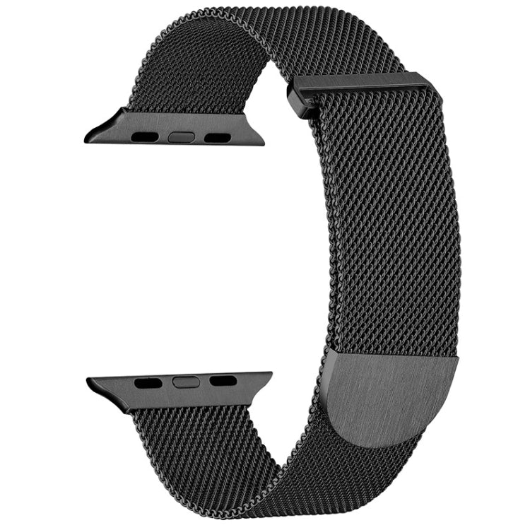 For Apple Watch 2 38mm Milanese Metal Magnetic Watch Band(Black) - Watch Bands by PMC TechLife | Online Shopping South Africa | PMC TechLife